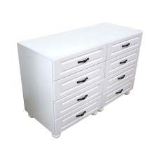 Comoda Dynasty Alb cu 8 sertare